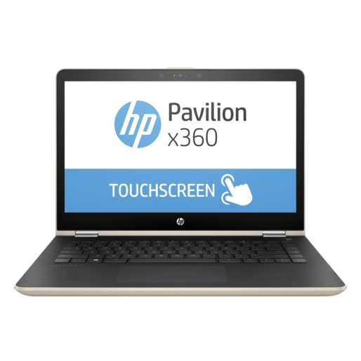 HP Pavillion x360 14-BA002NE Convertible Touch Laptop - Core i3 2.4GHz 4GB 1TB Shared Win10 14inch FHD Gold HP Pavillion x360 14-BA002NE Convertible Touch Laptop - Core i3 2.4GHz 4GB 1TB Shared Win10 14inch FHD Gold