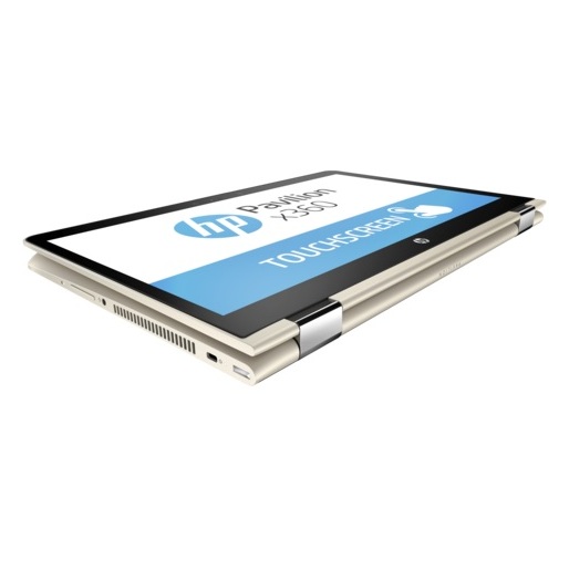 HP Pavillion x360 14-BA002NE Convertible Touch Laptop - Core i3 2.4GHz 4GB 1TB Shared Win10 14inch FHD Gold HP Pavillion x360 14-BA002NE Convertible Touch Laptop - Core i3 2.4GHz 4GB 1TB Shared Win10 14inch FHD Gold