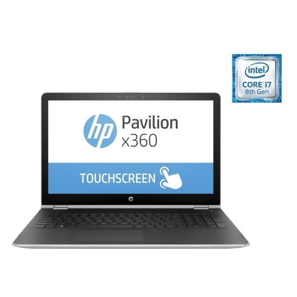 HP Pavilion x360 15-BR101NE Convertible Touch Laptop - Corei7 1.8GHz 8GB 1TB+128GB 4GB Win10 15.6inch FHD Silver HP Pavilion x360 15-BR101NE Convertible Touch Laptop - Corei7 1.8GHz 8GB 1TB+128GB 4GB Win10 15.6inch FHD Silver