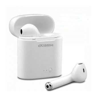 Eklasse Bluetooth Earphone With Charging Case - White Eklasse Bluetooth Earphone With Charging Case - White