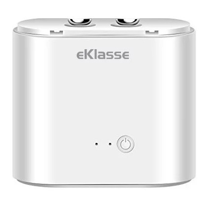 Eklasse Bluetooth Earphone With Charging Case - White Eklasse Bluetooth Earphone With Charging Case - White