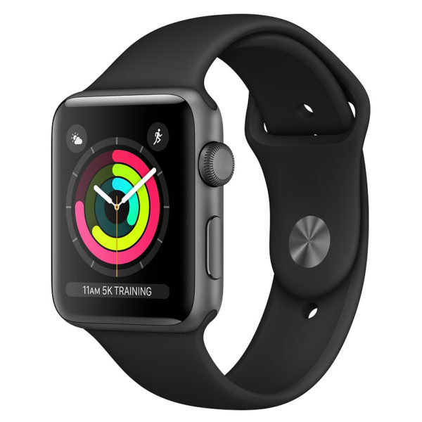Apple Watch Series 3 GPS - 42mm Space Grey Aluminium Case With Black Sport Band Apple Watch Series 3 GPS - 42mm Space Grey Aluminium Case With Black Sport Band