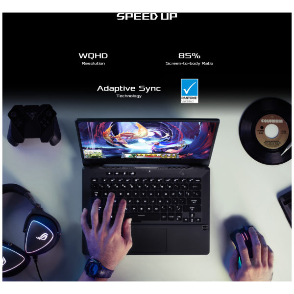 Asus ROG Zephyrus G14 GA401IV-HA194T Gaming Laptop - Ryzen 9 3GHz 16GB 1TB 6GB Win10 14inch QHD Eclipse Grey English/Arabic Keyboard Asus ROG Zephyrus G14 GA401IV-HA194T Gaming Laptop - Ryzen 9 3GHz 16GB 1TB 6GB Win10 14inch QHD Eclipse Grey English/Arabic Keyboard