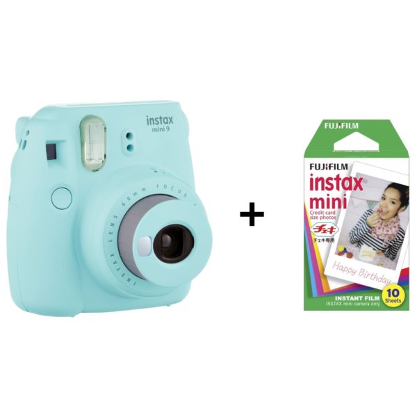 Fujifilm Instax Mini 9 Instant Film Camera Ice Blue + 10 Sheets Fujifilm Instax Mini 9 Instant Film Camera Ice Blue + 10 Sheets