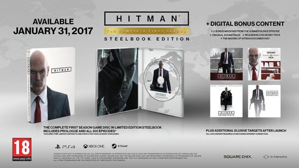 PS4 Hitman The Complete First Season Steelbook Edition Game PS4 Hitman The Complete First Season Steelbook Edition Game