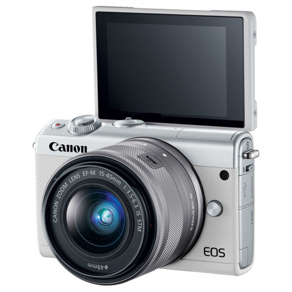 Canon EOS M100 Mirrorless Digital Camera Body White With EF-M15-45 IS STM Lens Canon EOS M100 Mirrorless Digital Camera Body White With EF-M15-45 IS STM Lens