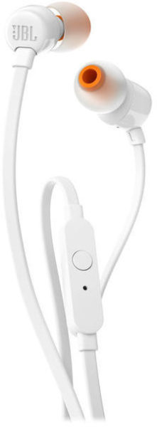 JBL T110 In Ear Wired Headphone White JBL T110 In Ear Wired Headphone White