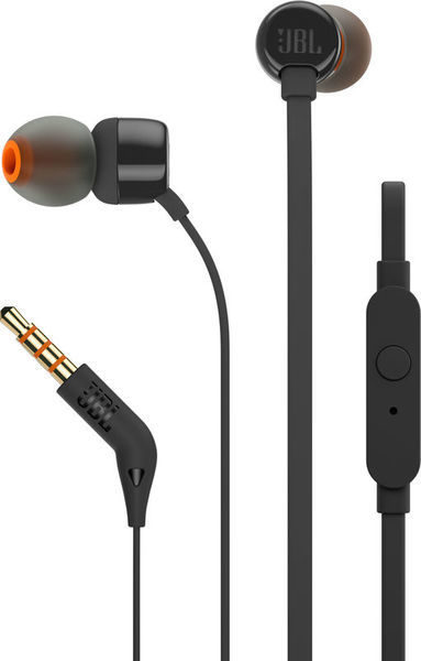 JBL T110 In Ear Wired Headphone Black JBL T110 In Ear Wired Headphone Black