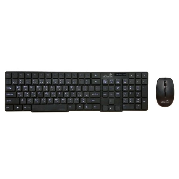Eklasse Wireless Keyboard With Mouse Black EKWLKM04JE Eklasse Wireless Keyboard With Mouse Black EKWLKM04JE