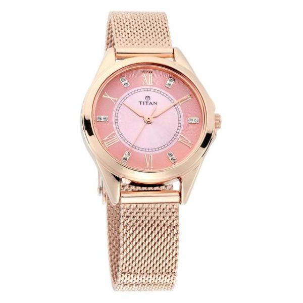 Titan Sparkle Pink Dial Analog Watch For Ladies Titan Sparkle Pink Dial Analog Watch For Ladies