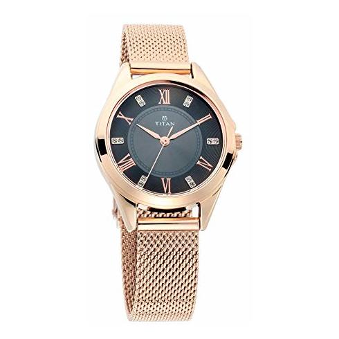 Titan Sparkle Anthracite Dial Analog Watch For Ladies Titan Sparkle Anthracite Dial Analog Watch For Ladies
