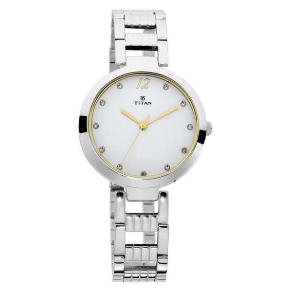 Titan Sparkle White Dial Analog Watch For Ladies Titan Sparkle White Dial Analog Watch For Ladies