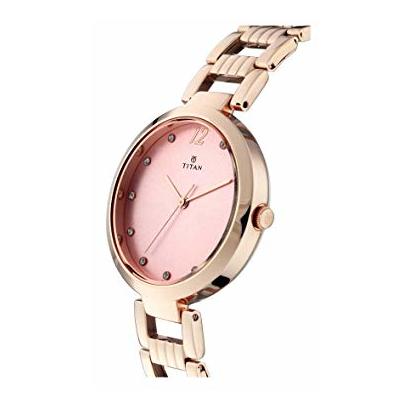 Titan 2480WM03 Sparkle Pink Dial Analog Watch For Ladies Titan 2480WM03 Sparkle Pink Dial Analog Watch For Ladies