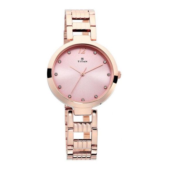 Titan 2480WM03 Sparkle Pink Dial Analog Watch For Ladies Titan 2480WM03 Sparkle Pink Dial Analog Watch For Ladies