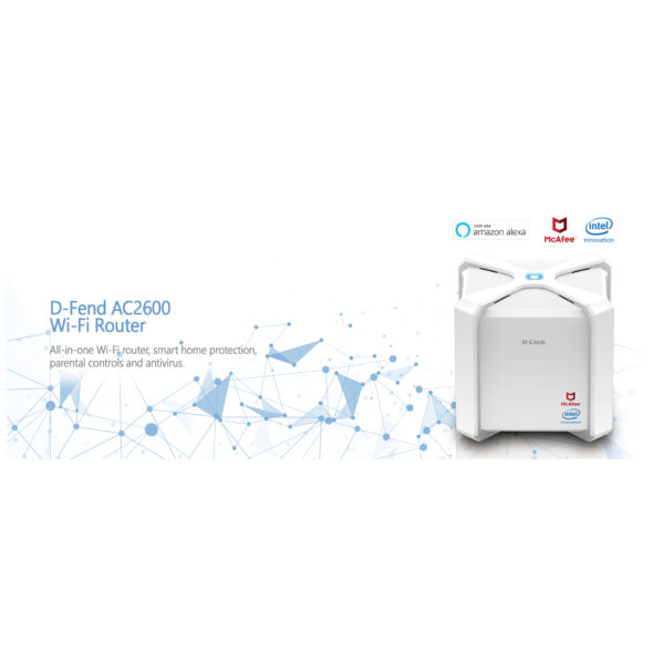 Dlink DIR-2680 D-Fend AC2600 Wi-Fi Router Powered by McAfee Dlink DIR-2680 D-Fend AC2600 Wi-Fi Router Powered by McAfee