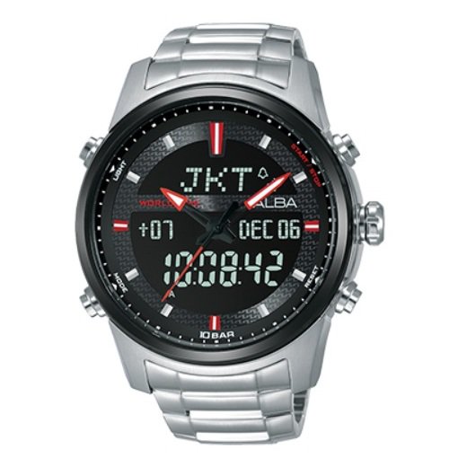 Alba AZ4045X1 Watch Digital + Analog Stainless Steel/Black For Gents Alba AZ4045X1 Watch Digital + Analog Stainless Steel/Black For Gents