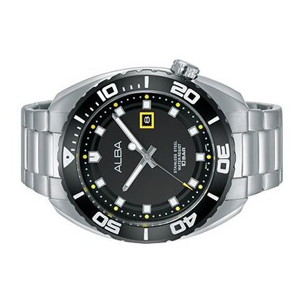 Alba AG8H41X1 Stainless Steel/Black Gent's Watch Alba AG8H41X1 Stainless Steel/Black Gent's Watch