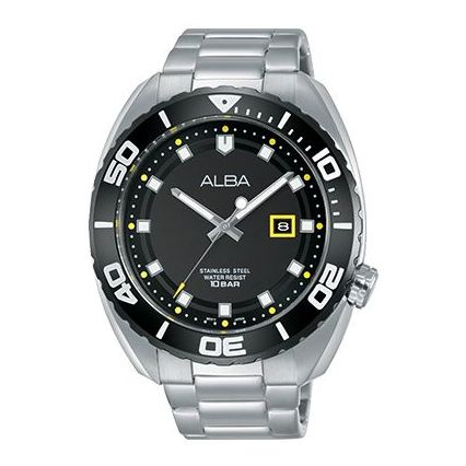Alba AG8H41X1 Stainless Steel/Black Gent's Watch Alba AG8H41X1 Stainless Steel/Black Gent's Watch