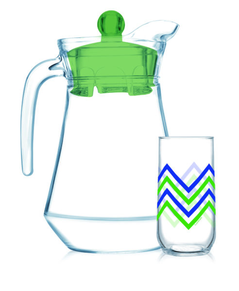Luminarc Drink Set Bahamas 7Pcs + Jug Sea Waves Luminarc Drink Set Bahamas 7Pcs + Jug Sea Waves