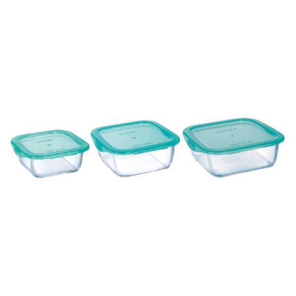 Luminarc P5274 Keep N Box Square Flat 3 Pcs Set Luminarc P5274 Keep N Box Square Flat 3 Pcs Set