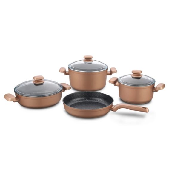 Korkmaz Cookware Set Helena 7 Pcs Korkmaz Cookware Set Helena 7 Pcs