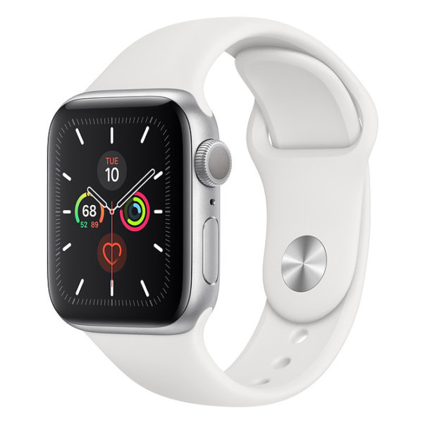 Apple Watch Series 5 GPS 40mm Silver Aluminium Case With White Sport Band Apple Watch Series 5 GPS 40mm Silver Aluminium Case With White Sport Band