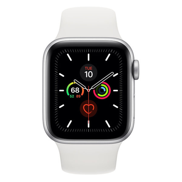 Apple Watch Series 5 GPS 40mm Silver Aluminium Case With White Sport Band Apple Watch Series 5 GPS 40mm Silver Aluminium Case With White Sport Band