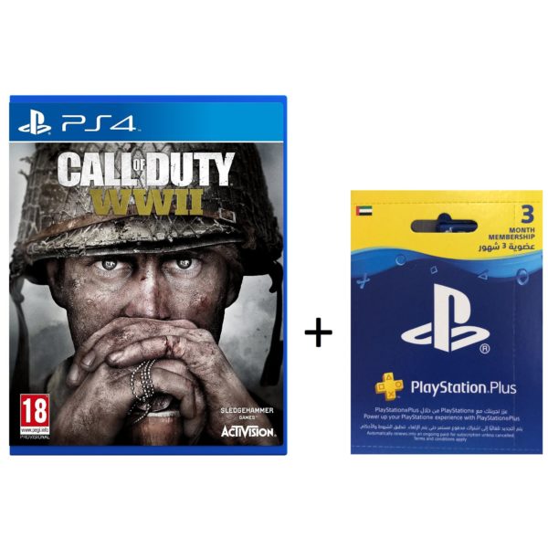 PS4 Call Of Duty WWII Game + 3 Months Playstation Plus Membership Subcription PS4 Call Of Duty WWII Game + 3 Months Playstation Plus Membership Subcription