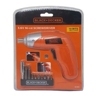 Black & Decker KC3610B5 Single Speed Screwdriver W/10Bits Black & Decker KC3610B5 Single Speed Screwdriver W/10Bits