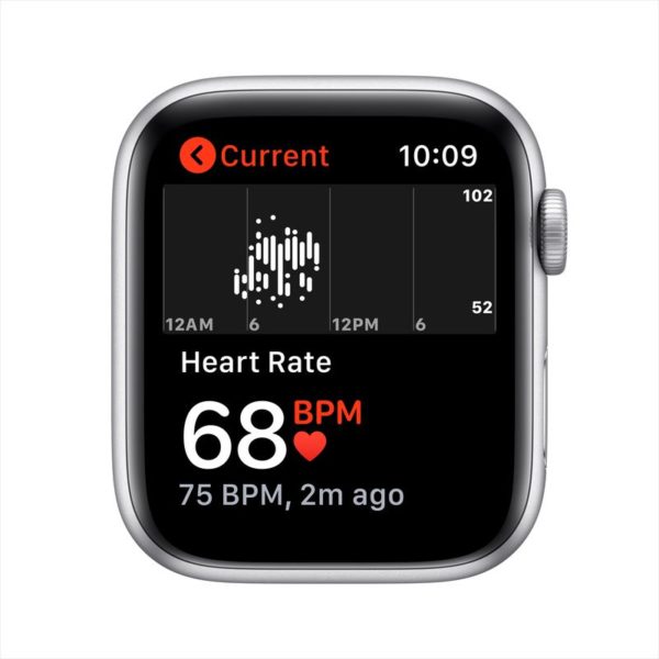 Apple Watch SE GPS 44mm Silver Aluminum Case with White Sport Band Apple Watch SE GPS 44mm Silver Aluminum Case with White Sport Band