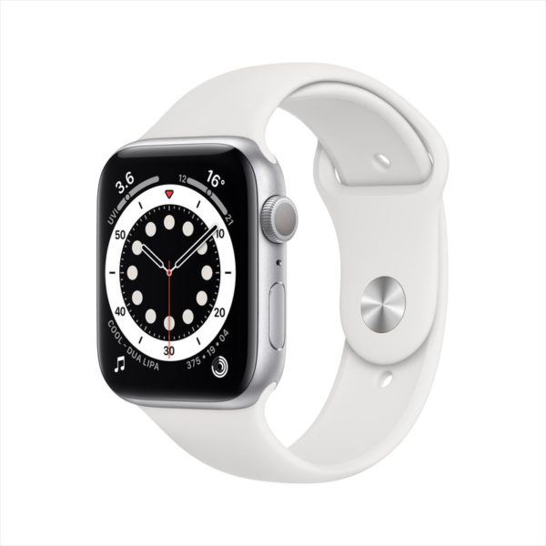 Apple Watch Series 6 GPS 44mm Silver Aluminum Case with White Sport Band Apple Watch Series 6 GPS 44mm Silver Aluminum Case with White Sport Band