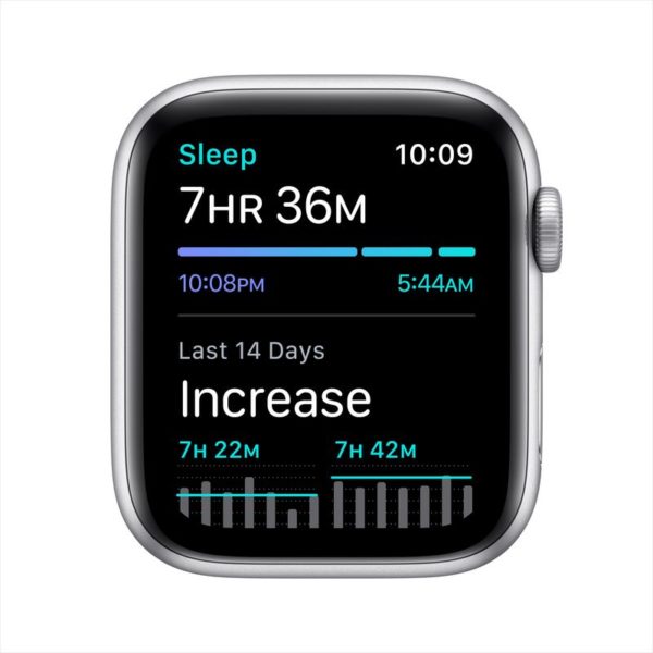 Apple Watch SE GPS 44mm Silver Aluminum Case with White Sport Band Apple Watch SE GPS 44mm Silver Aluminum Case with White Sport Band