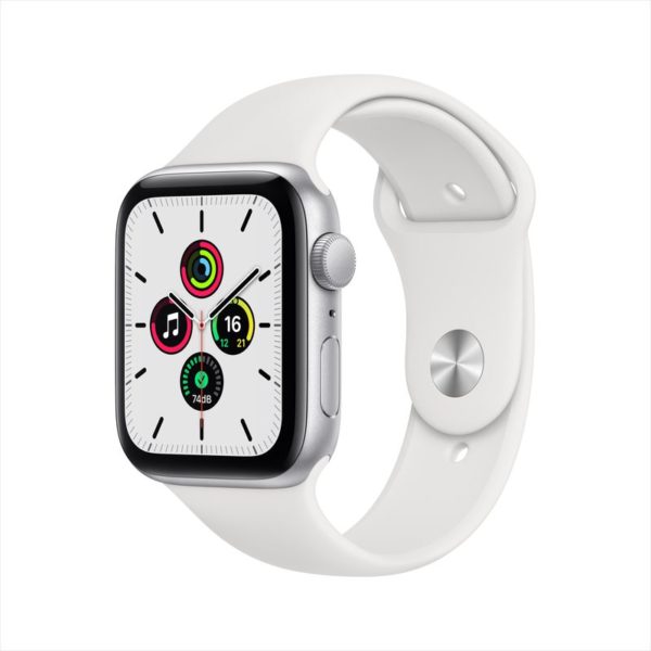 Apple Watch SE GPS 44mm Silver Aluminum Case with White Sport Band Apple Watch SE GPS 44mm Silver Aluminum Case with White Sport Band