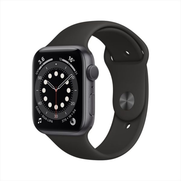 Apple Watch Series 6 GPS 44mm Space Grey Aluminum Case with Black Sport Band Apple Watch Series 6 GPS 44mm Space Grey Aluminum Case with Black Sport Band