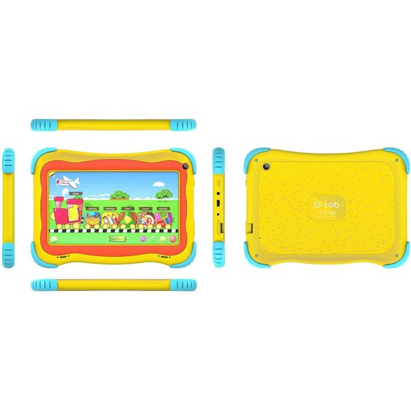 G-Tab Q4+W607 Kids Tablet - WiFi 16GB 1GB 7inch Yellow with Smart Band G-Tab Q4+W607 Kids Tablet - WiFi 16GB 1GB 7inch Yellow with Smart Band