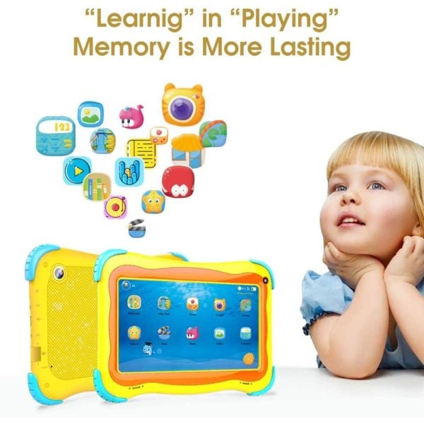 G-Tab Q4+W607 Kids Tablet - WiFi 16GB 1GB 7inch Yellow with Smart Band G-Tab Q4+W607 Kids Tablet - WiFi 16GB 1GB 7inch Yellow with Smart Band