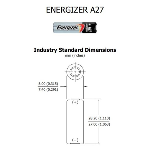 Energizer A27 BP Battery Energizer A27 BP Battery