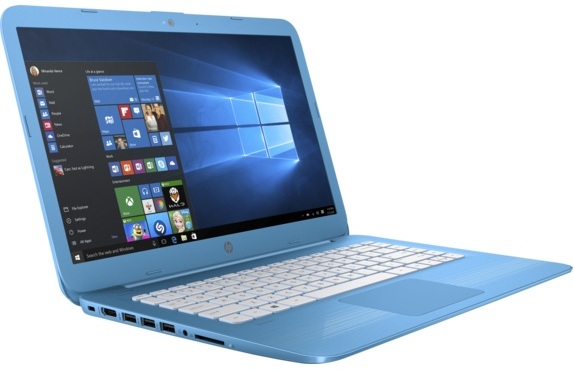 HP Stream 14-AX000NE Laptop - Celeron 1.6GHz 2GB 32GB Shared Win10 14inch HD Aqua Blue HP Stream 14-AX000NE Laptop - Celeron 1.6GHz 2GB 32GB Shared Win10 14inch HD Aqua Blue
