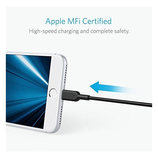 Anker Powerline II Lightning Cable 3m Black - A8434H11 Anker Powerline II Lightning Cable 3m Black - A8434H11
