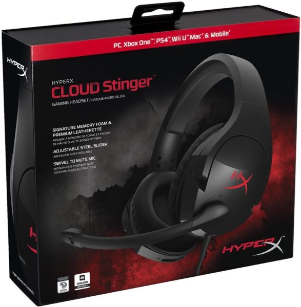 Kingston Hyperx Cloud Stinger Gaming Headset Black HXHSCSBKEE Kingston Hyperx Cloud Stinger Gaming Headset Black HXHSCSBKEE