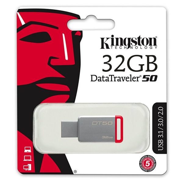 Kingston DT5032GB DataTraveler 50 USB 3.1 Flash Drive 32GB Metal Kingston DT5032GB DataTraveler 50 USB 3.1 Flash Drive 32GB Metal