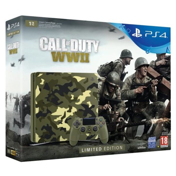 Sony PS4 Slim Console 1TB Camouflage With Call Of Duty WWII Limited Edition Game Sony PS4 Slim Console 1TB Camouflage With Call Of Duty WWII Limited Edition Game