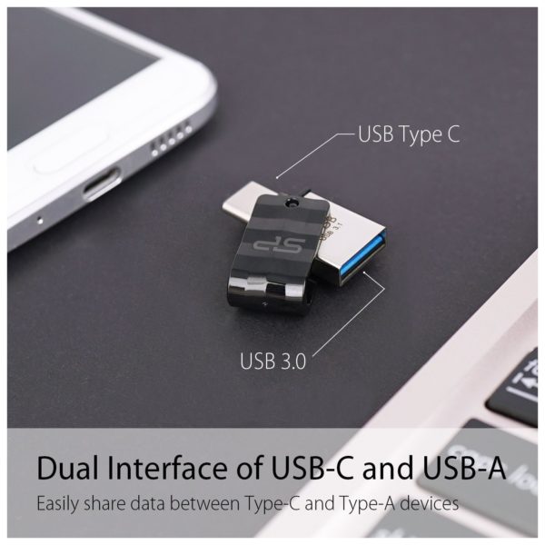 Silicon Power Mobile C31 OTG Type C USB Flash Drive 16GB Black Silicon Power Mobile C31 OTG Type C USB Flash Drive 16GB Black