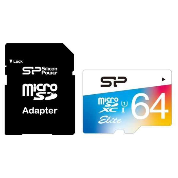 Silicon Power Elite Micro SDXC Card 64GB Class 10 With Adapter Silicon Power Elite Micro SDXC Card 64GB Class 10 With Adapter