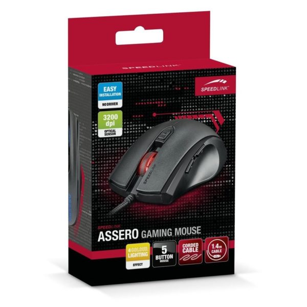 Speedlink Assero Gaming Mouse Black - SL680007BK Speedlink Assero Gaming Mouse Black - SL680007BK