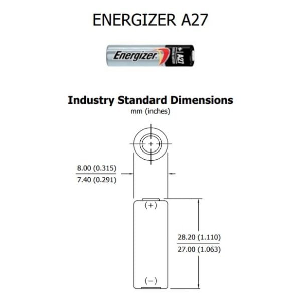 Energizer A27 BP Battery Energizer A27 BP Battery