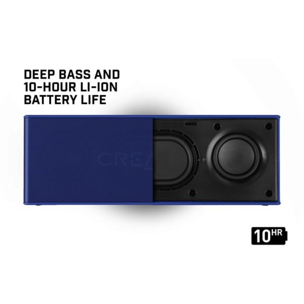 Creative MUVO 2 Portable Water Resistant Bluetooth Speaker With Built In MP3 Player Metallic Blue MF8255 Creative MUVO 2 Portable Water Resistant Bluetooth Speaker With Built In MP3 Player Metallic Blue MF8255