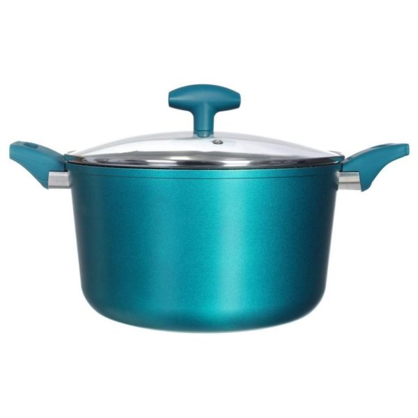 Pedrini 02PE073AQ Stoneware Pot 2-Handle 26cm Blue Pedrini 02PE073AQ Stoneware Pot 2-Handle 26cm Blue