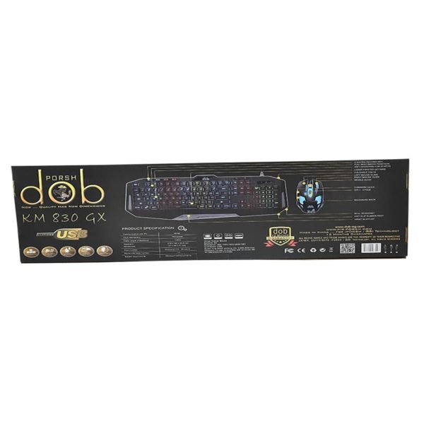 Porsh DOB KM 830 GX Wired Gaming Keyboard & Mouse Black Porsh DOB KM 830 GX Wired Gaming Keyboard & Mouse Black
