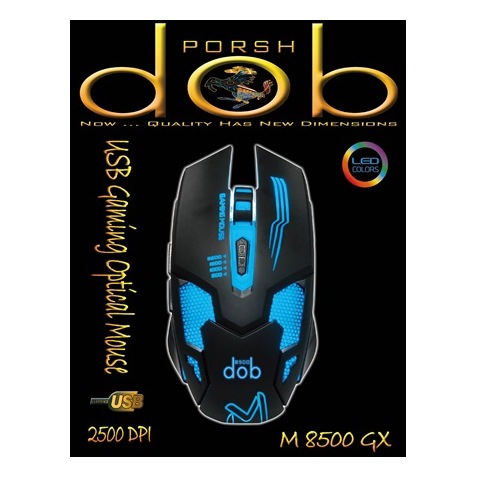 Porsh DOB M8 500 GX Gaming Mouse Black Porsh DOB M8 500 GX Gaming Mouse Black